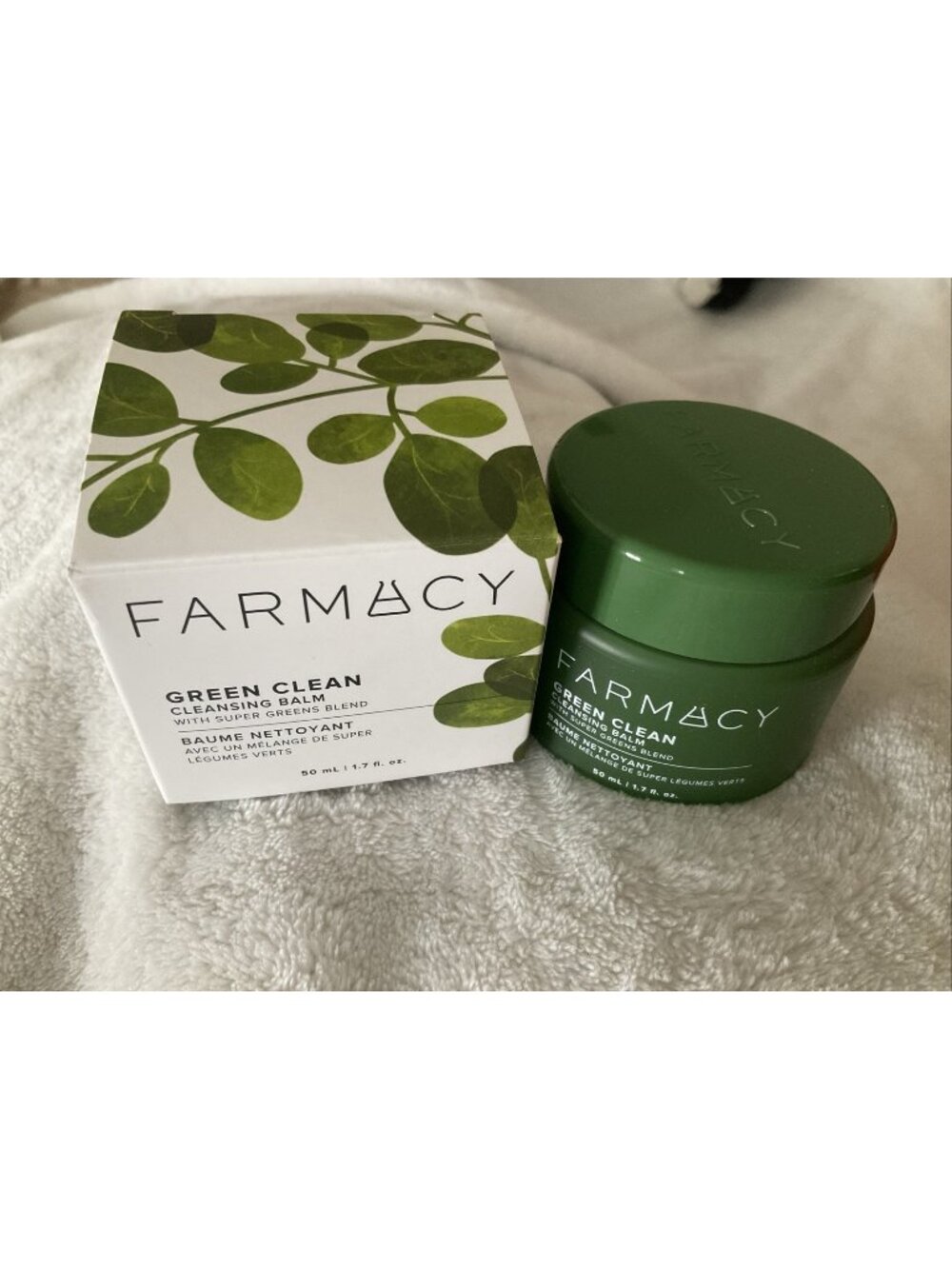 Farmacy Green Clean Cleansing Balm Makeup Remover 1.7 oz Bergamot + Super Greens